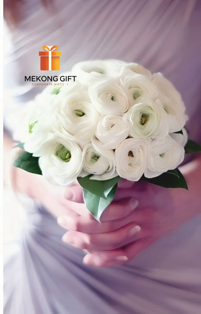 Hãy trao cho chúng tôi cơ hội khiến bạn trở thành cô dâu cuốn hút với bó hoa cưới mao lương trắng trên tay rạng ngời